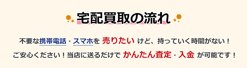 宅配買取の流れ